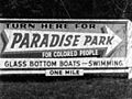 Billboard and direction for Paradise Park, Florida