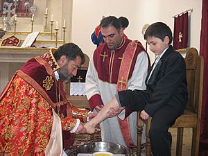 Bishop Sebouh - Washing of Feet
