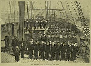 Boys of the Tyne Training-Ship Wellesley, at South Shields - ILN 1876
