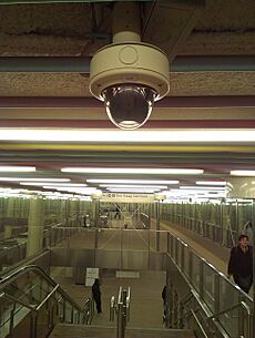 CCTV dome camera subway Rotterdam
