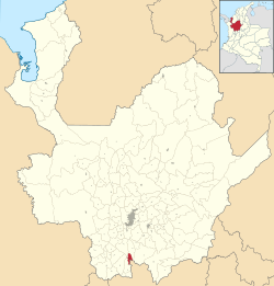 Location of the municipality and town of La Pintada in the Antioquia Department of Colombia