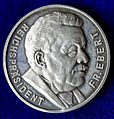 Germany, Death of Friedrich Ebert Silver Medal by Hummel 1925, obverse