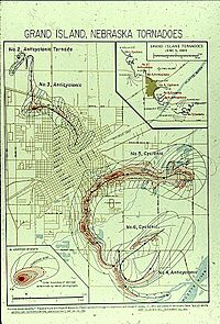 Grand Island 1980 tornado paths Fujita