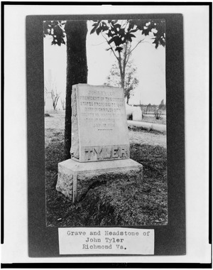 Grave and headstone of John Tyler, Richmond Va. LCCN95522754