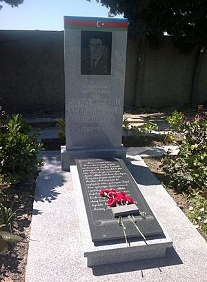 Grave of Mubariz Ibrahimov at the II Alley of Honor