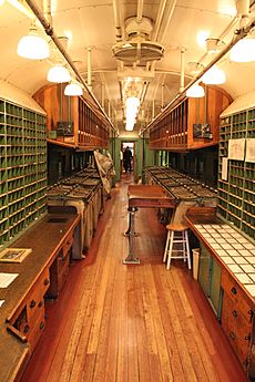 Interior of Great Northern Railway Post Office Car 42