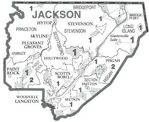 Jackson-County-AL-census-map