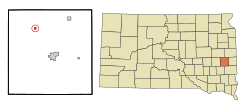 Location in Lake County and the state of South Dakota