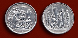 Le Couronnement de Louis XVI 1775 Silver Medallion