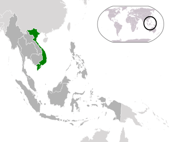 Location of South Vietnam
