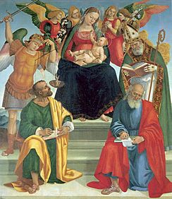 Luca Signorelli Madonna and Child with Saints and Angels