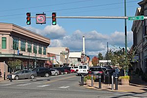 Main Street and Lewis Street in downtown Monroe