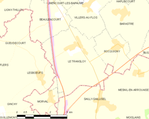 Map commune FR insee code 62829