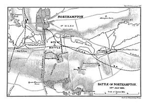 Map for Battle of Northampton by Ramsay