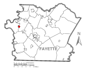 Location of Republic in Fayette County