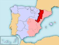 Location of Consejo de Aragón