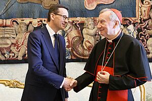 Mateusz Morawiecki with Pietro Parolin