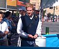 Matthew Modine from Full Metal Jacket checking out a Freewheelin bike (2800852879) (cropped)