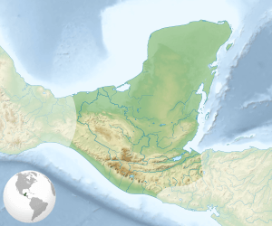 Maya civilization location map-blank