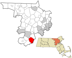 Location in Middlesex County in Massachusetts