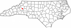 Location of Valdese, North Carolina