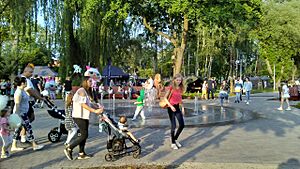 Nowy Park Miejski Bulwary nad rzeką Wolbórką oddany do użytku w 2019 roku. Tomaszów Mazowiecki, województwo łódkzie, PL, EU. CC0