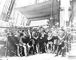 Officers of the USS Colorado off Korea in June 1871