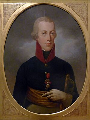 Painting of Archduke Johann of Austria at 18 years of age