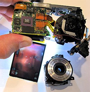 Partly disassembled Lumix digital camera