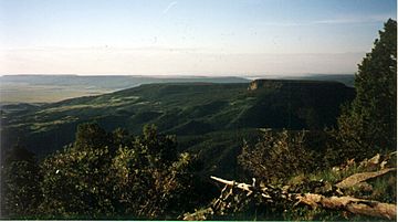 Philmont Scout Ranch Urraca Mesa from Tooth of Time.jpg
