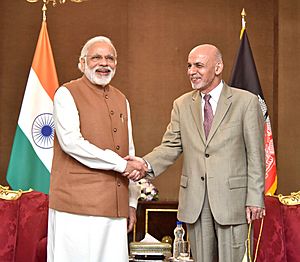 Prime Minister Narendra Modi with Afghanistan President Ashraf Ghani