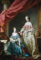 Princess Louisa and Princess Caroline by Francis Cotes, 1767