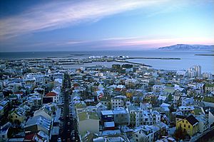 Reykjavík séð úr Hallgrímskirkju