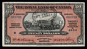 Royal Bank of Canada, Trinidad, 1920, $20 or £4.3.4