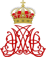 Royal Monogram of Maria Giovanna Battista (Marie Jeanne Baptiste) of Savoy