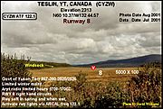 Runway 8, Teslin airport, Yukon