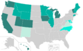 Same-day voter registration in the United States by states