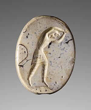 Seal with a Persian Man Dancing, about 400 B.C