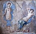 Selene and Endymion, fresco from Pompeii, Casa dell'Ara Massima
