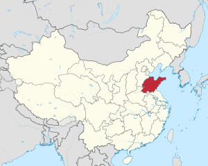 Shandong in China (+all claims hatched)