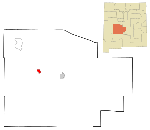 Location within Socorro County and New Mexico