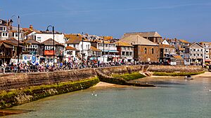 St Ives Cornwall Harbour promenade