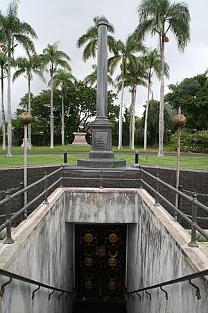 Stairs to Kalakaua and his families Crypt