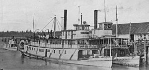 Sternwheelers Simpson and Multnomah at Olympia 1911