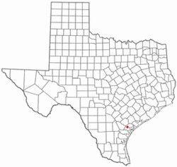 Location of Refugio, Texas