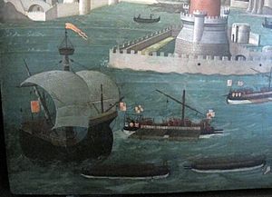 Tavola strozzi (flotta aragonese al ritorno della battaglia di ischia il 12 luglio 1465), 1465-1500 ca., 11982, 02
