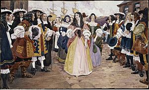 The Arrival of the French Girls at Quebec, 1667 - C.W. Jefferys