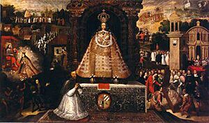 The Virgin of Bethlehem in the city of Cusco. 17th century