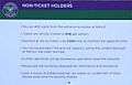 The instructions to Non Ticket Holders at Wimbledon