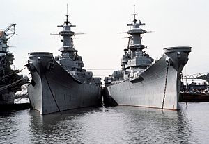 USS Iowa and USS Wisconsin mothballed